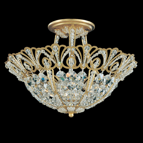 Schonbek Lighting Schonbek Worldwide Lighting Rivendell Antique Silver Semi-Flushmount Light 9843-48R
