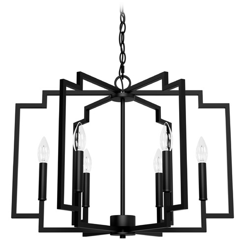 Hunter Fan Company Hunter Fan Company Zoanne Matte Black Chandelier 45241