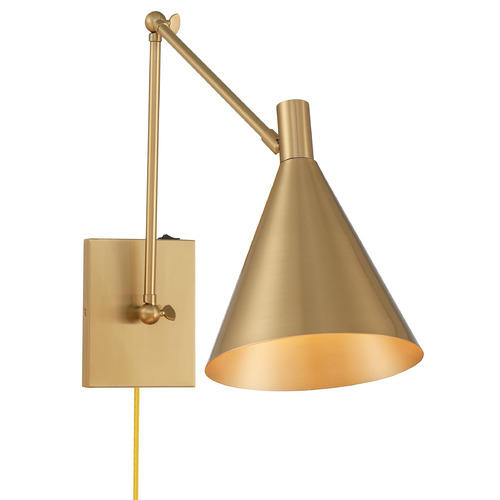 Savoy House Savoy House Lighting Breegan Jane Pharos Noble Brass Plug and Cord Wall Lamp 9-8006CP-1-127