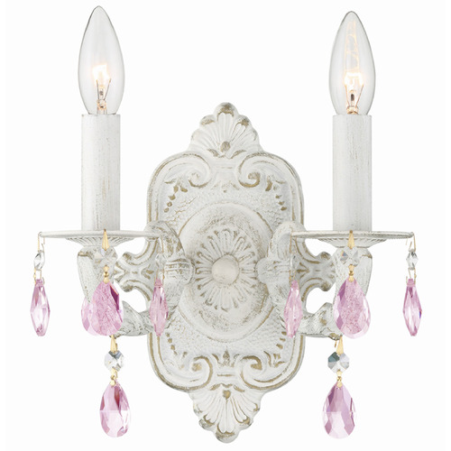 Crystorama Lighting Crystorama Lighting Paris Market Antique White Sconce 5022-AW-RO-MWP