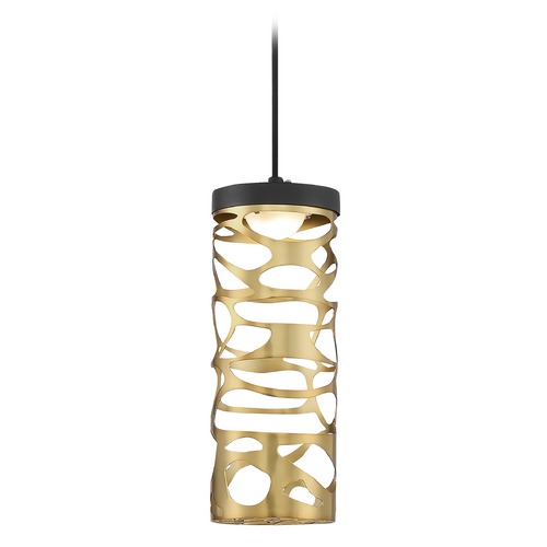 George Kovacs Lighting Golden Eclipse LED Pendant in Coal & Honey Gold by George Kovacs P935-688-L