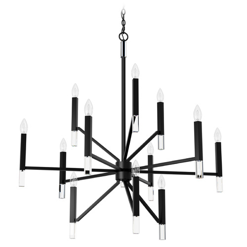 Hunter Fan Company Hunter Fan Company Sunjai Matte Black Chandelier 45230
