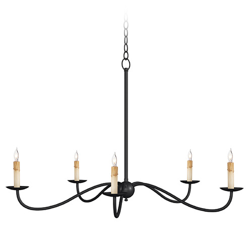 Currey and Company Lighting Currey and Company Saxon Zanzibar Black Chandelier 9000-1257