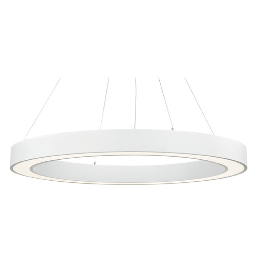 Recesso Lighting by Dolan Designs Large Modern Oval White LED Pendant Light 3000K 6080 Lumens 10932-05