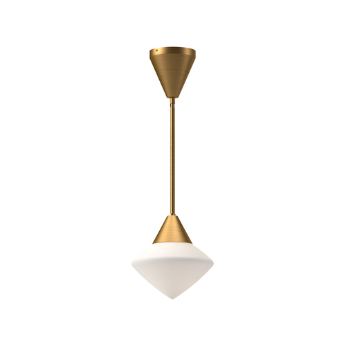 Alora Lighting Alora Lighting Nora Aged Gold Mini-Pendant Light with Conical Shade PD537508AGOP