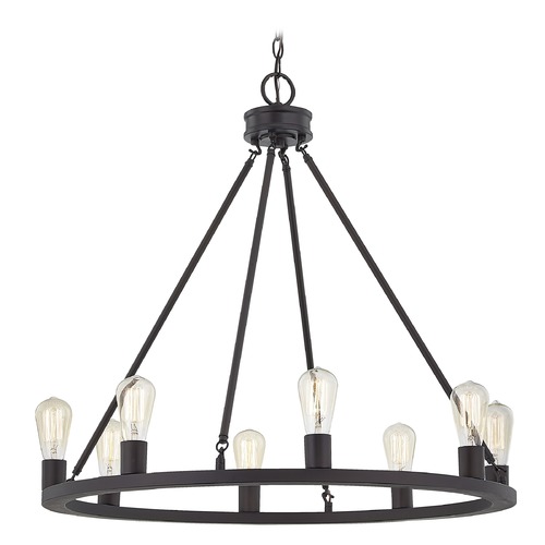 Design Classics Lighting Bainbridge Industrial 30-Inch Chandelier in Bronze by Design Classics 1608-220