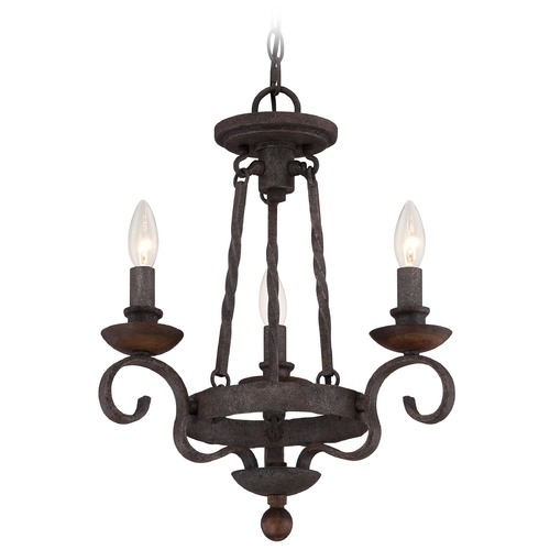 Quoizel Lighting Noble Rustic Black Chandelier by Quoizel Lighting NBE5303RK