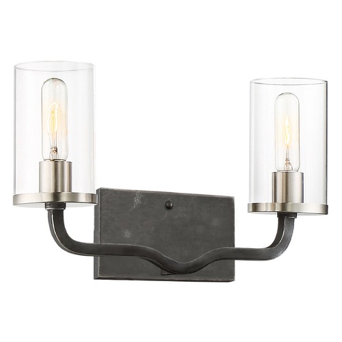 Nuvo Lighting Sherwood Iron Black & Brushed Nickel Bathroom Light by Nuvo Lighting 60/6122