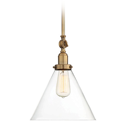 Savoy House Drake Warm Brass Pendant by Savoy House 7-9132-1-322