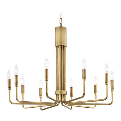 Mitzi by Hudson Valley Brigitte Aged Brass Chandelier by Mitzi by Hudson Valley H261810-AGB