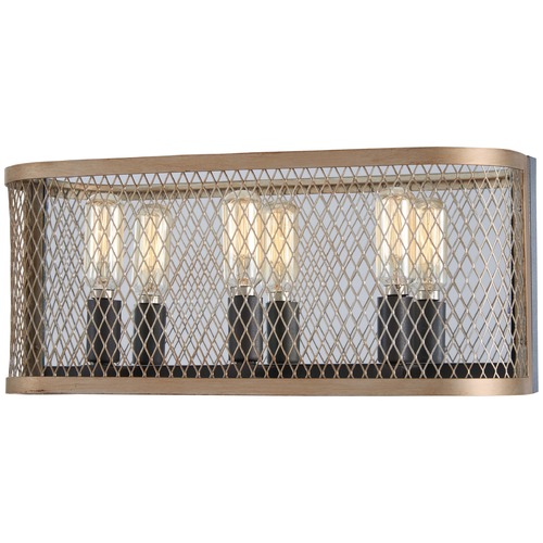 Minka Lavery Marsden Commons Smoked Iron with Aged Gold Bathroom Light by Minka Lavery 4683-107