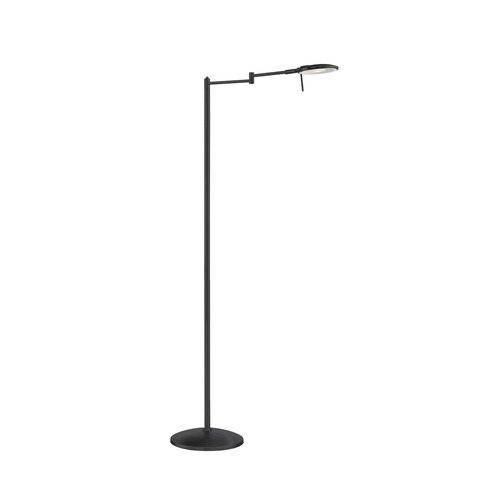 Arnsberg Dessau Turbo LED Swing-Arm Floor Lamp in Museum Black by Arnsberg 425870135