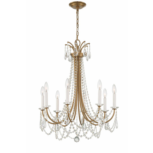 Crystorama Lighting Karrington 26-Inch Chandelier in Aged Brass by Crystorama Lighting KAR-90908-AG-CL-MWP