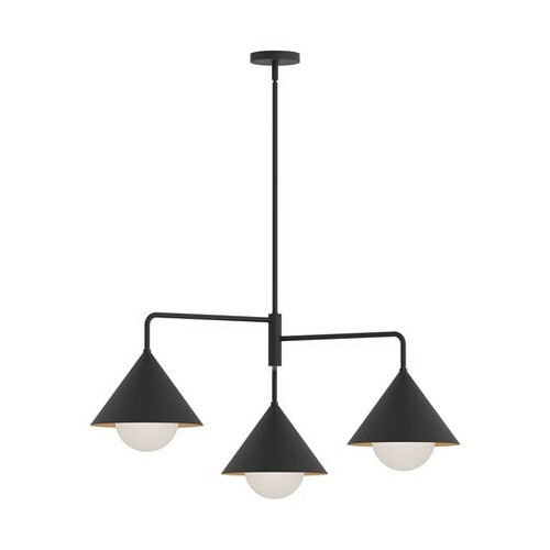 Alora Lighting Remy 3-Light Chandelier in Matte Black by Alora Lighting CH485245MBOP