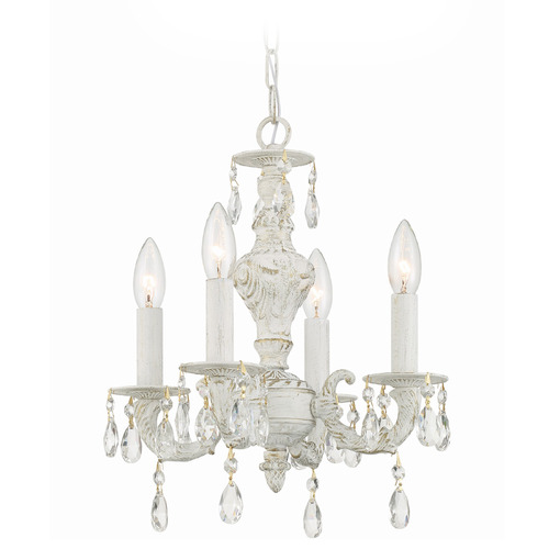 Crystorama Lighting Crystorama Lighting Paris Market Antique White Crystal Chandelier 5024-AW-CL-S