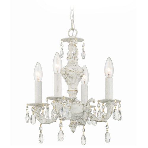 Crystorama Lighting Crystorama Lighting Paris Market Antique White Crystal Chandelier 5024-AW-CL-SAQ