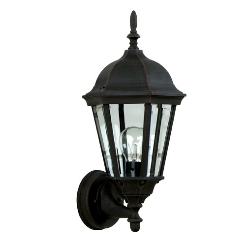 Craftmade Lighting Straight Glass Matte Black Outdoor Wall Light by Craftmade Lighting Z316-TB