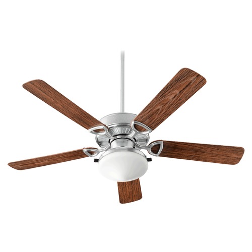 Quorum Lighting Quorum Lighting Estate Patio Galvanized Ceiling Fan with Light 1435259924