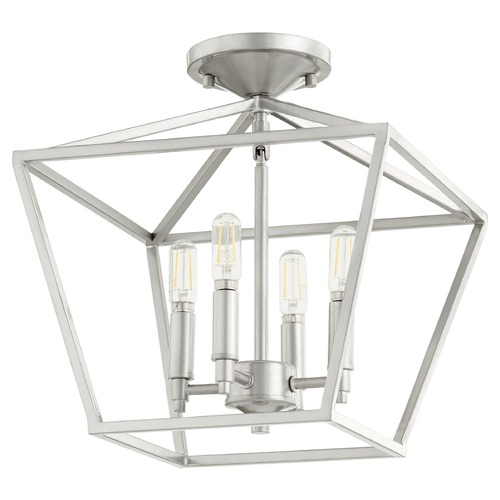 Quorum Lighting Gabriel Classic Nickel Semi-Flush Mount by Quorum Lighting 304-13-64
