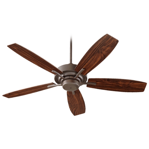 Quorum Lighting 52-Inch Soho Oiled Bronze Fan with Oiled Bronze/Walnut Blades by Quorum Lighting 64525-86