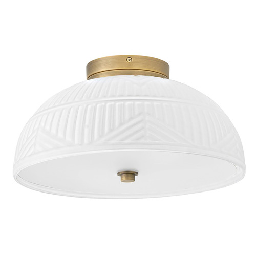Hinkley Devon Lacquered Brass LED Flushmount Light by Hinkley Lighting 57861LCB