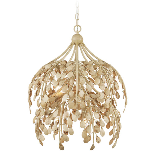 Currey and Company Lighting Currey and Company Maypan Coco Cream & Natural Mini-Chandelier 9000-1265