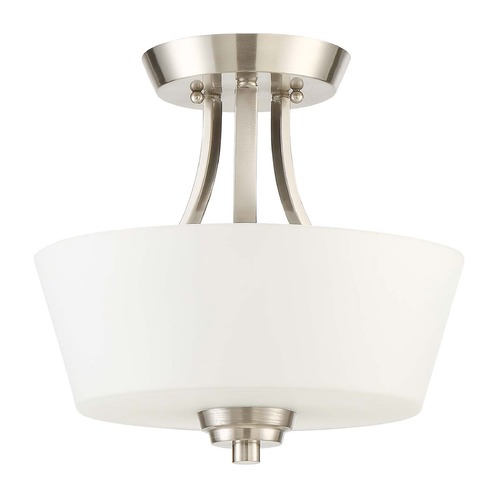 Craftmade Lighting Grace 13-Inch Brushed Polished Nickel Semi-Flush Mount by Craftmade Lighting 41952-BNK