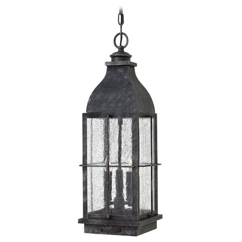 Hinkley Seeded Glass Grey LED Outdoor Hanging Light by Hinkley Lighting 2042GS-LL