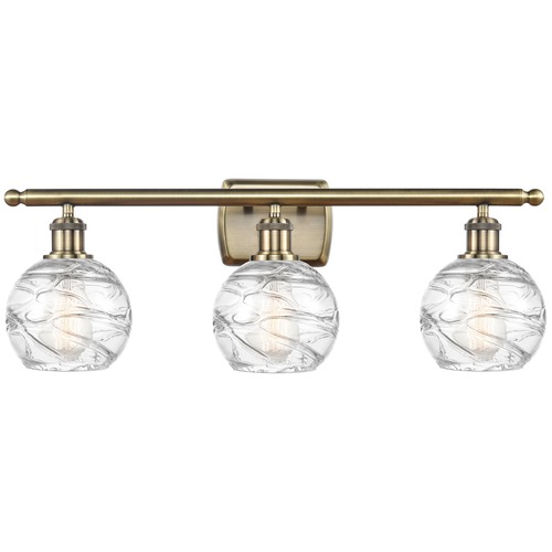 Innovations Lighting Small Deco Swirl Antique Brass LED Bathroom Light by Innovations Lighting 516-3W-AB-G1213-6-LED