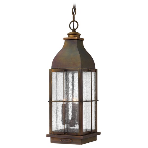Hinkley Seeded Glass Bronze LED Outdoor Hanging Light by Hinkley Lighting 2042SN-LL