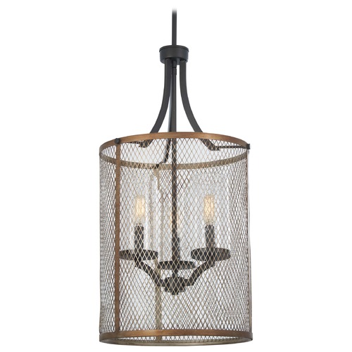 Minka Lavery Smoked Iron with Aged Gold Pendant by Minka Lavery 4692-107