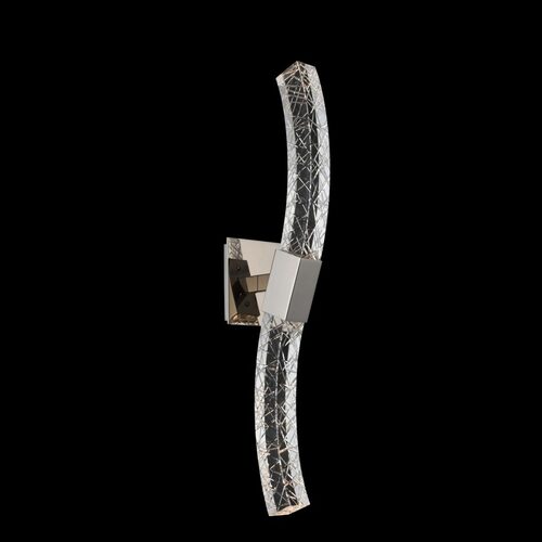 Allegri Lighting Athena LED Wall Sconce in Polished Nickel by Allegri Crystal 034820-046-FR001