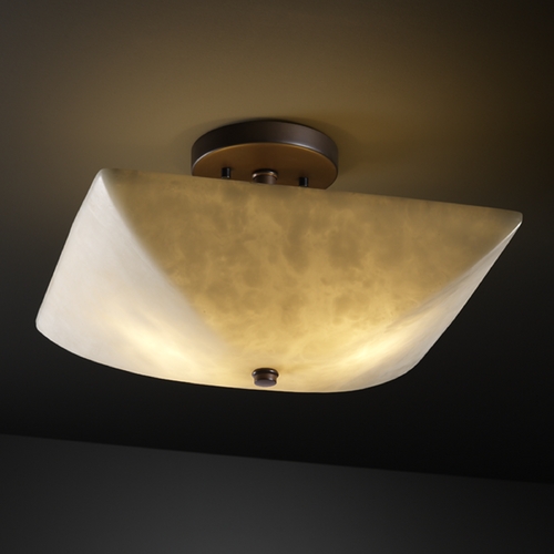 Justice Design Group Clouds Collection Semi-Flush Mount by Justice Design Group CLD-9695-25-DBRZ