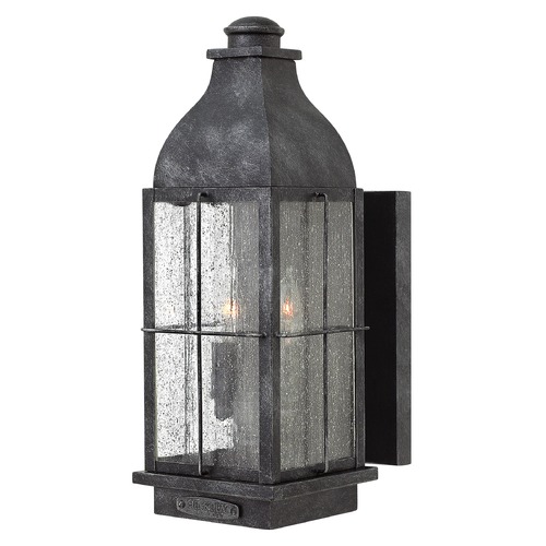 Hinkley Seeded Glass Grey LED Outdoor Wall Light by Hinkley Lighting 2044GS-LL