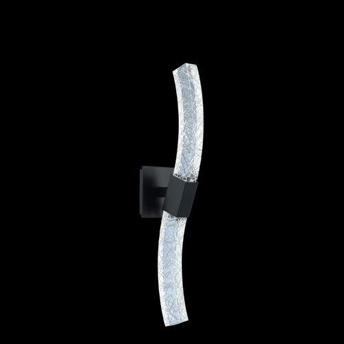 Allegri Lighting Athena LED Wall Sconce in Matte Black by Allegri Crystal 034820-051-FR001