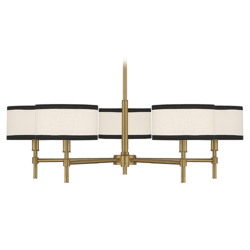 Meridian 5-Light Chandelier in Natural Brass by Meridian M10011NB