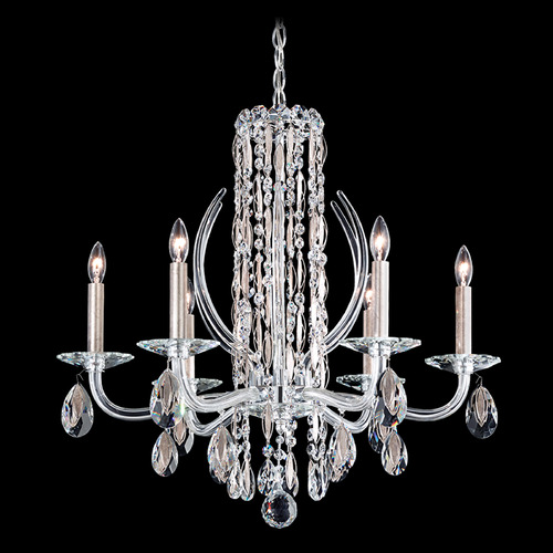 Schonbek Lighting Schonbek Worldwide Lighting Siena Antique Silver Crystal Chandelier RS8306N-48R