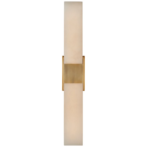 Visual Comfort Signature Collection Kelly Wearstler Covet Double Box Brass Sconce by Visual Comfort Signature KW2116ABALB