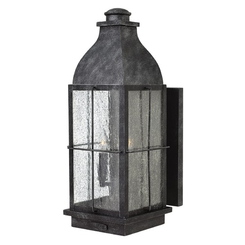 Hinkley Seeded Glass Grey LED Outdoor Wall Light by Hinkley Lighting 2045GS-LL