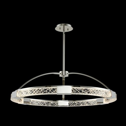 Allegri Lighting Athena LED Pendant in Polished Nickel by Allegri Crystal 034851-046-FR001