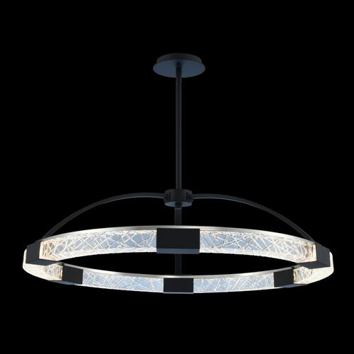 Allegri Lighting Athena LED Pendant in Matte Black by Allegri Crystal 034851-051-FR001