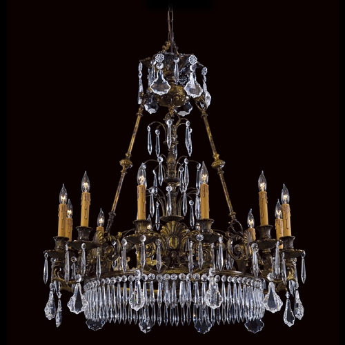 Metropolitan Lighting Crystal Chandelier in Brass by Metropolitan Lighting N9067