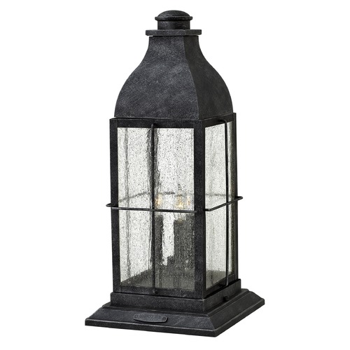 Hinkley Seeded Glass Grey LED Post Light by Hinkley Lighting 2047GS-LL