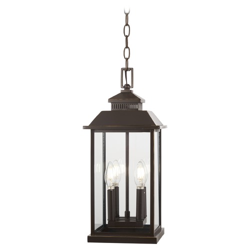 Minka Lavery Miner's Loft Oil Rubbed Bronze with Gold Highlights Outdoor Hanging Light by Minka Lavery 72594-143C