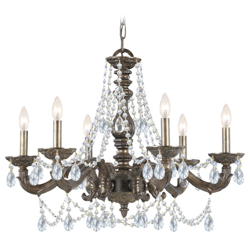 Crystorama Lighting Crystorama Lighting Paris Market Venetian Bronze Crystal Chandelier 5026-VB-CL-S