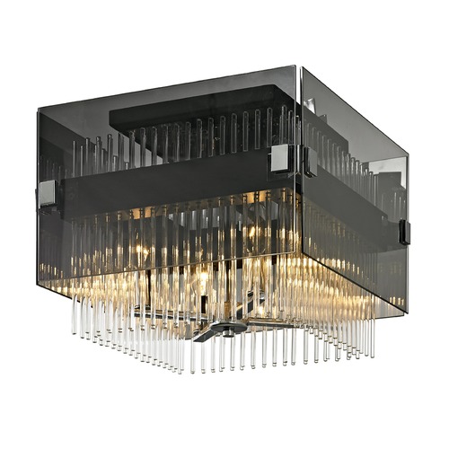 Troy Lighting Apollo 14.50-Inch Dark Bronze & Chrome Semi-Flush Mount by Troy Lighting C5900
