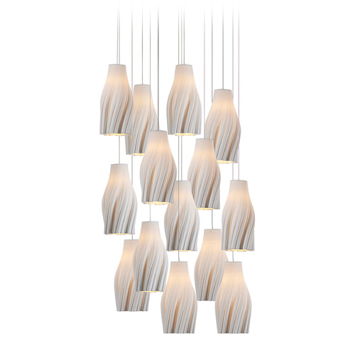 Currey and Company Lighting Currey and Company Posh Silver Multi-Light Pendant 9000-1273
