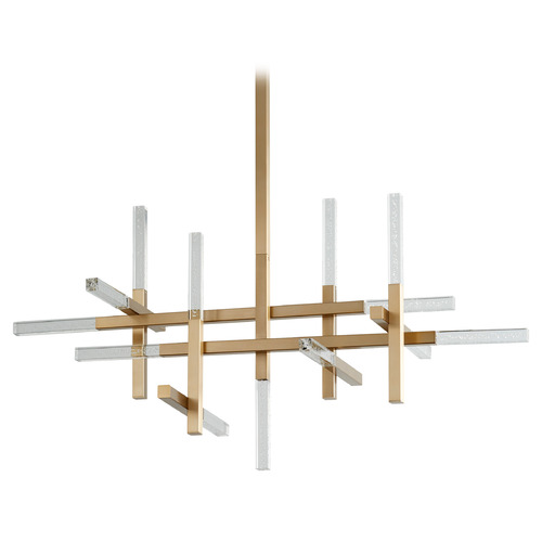 Oxygen Atlantis 42-Inch Linear Chandelier in Aged Brass by Oxygen Lighting 3-637-40