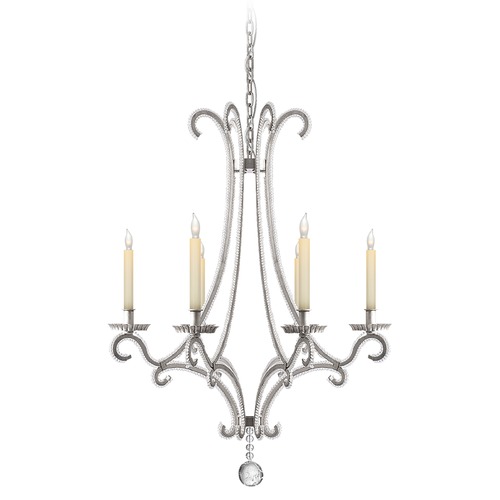 Visual Comfort Signature Collection E.F. Chapman Oslo Chandelier in Silver Leaf by Visual Comfort Signature CHC1552BSLCG