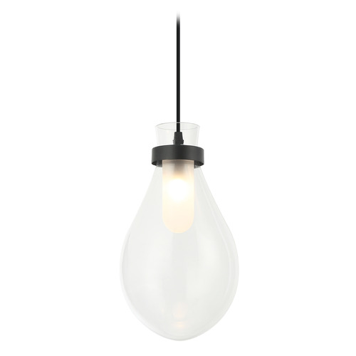 Matteo Lighting Seranna Matte Black Mini Pendant by Matteo Lighting C31901MB